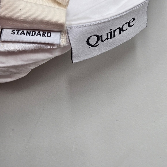 QUINCE Classic Organic Percale Sheet Set Queen White 5630 - Picture 9 of 12